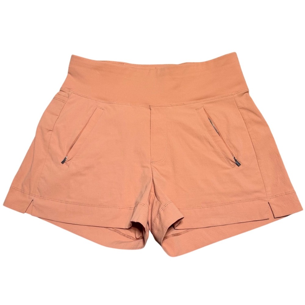 Athleta Women 0 Trekkie North Short Mid Rise 3.5" Orange Outdoor Hiking